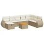 Garden sofa set with 9-piece synthetic rattan beige cushions by , Garden sets - Ref: Foro24-3325859, Price: 635,52 €, Discoun...