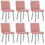 Dining chairs, 6 units, synthetic leather, pink. by , dining chairs - Ref: Foro24-3315490, Price: 254,31 €, Discount: %
