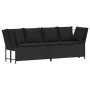 3-piece garden sofas and black synthetic rattan cushions by , Outdoor sofas - Ref: Foro24-4104122, Price: 299,37 €, Discount: %