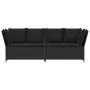 3-piece garden sofas and black synthetic rattan cushions by , Outdoor sofas - Ref: Foro24-4104122, Price: 299,37 €, Discount: %