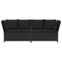 Gartensofas 3-teilig und Kissen aus schwarzem Kunststoff-Rattan von , Outdoor-Sofas - Ref: Foro24-4104122, Preis: 299,35 €, R...