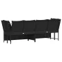 3-piece garden sofas and black synthetic rattan cushions by , Outdoor sofas - Ref: Foro24-4104122, Price: 299,37 €, Discount: %