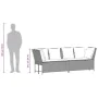 3-piece garden sofas and black synthetic rattan cushions by , Outdoor sofas - Ref: Foro24-4104122, Price: 299,37 €, Discount: %