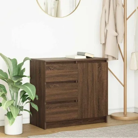 Sideboard with brown oak drawer 71x35x65 cm engineered wood by , Sideboards - Ref: Foro24-861577, Price: 83,27 €, Discount: %