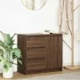 Sideboard with brown oak drawer 71x35x65 cm engineered wood by , Sideboards - Ref: Foro24-861577, Price: 83,27 €, Discount: %