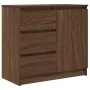 Sideboard with brown oak drawer 71x35x65 cm engineered wood by , Sideboards - Ref: Foro24-861577, Price: 83,27 €, Discount: %