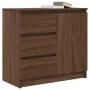 Aparador con cajón roble marrón 71x35x65 cm madera ingeniería de , Aparadores - Ref: Foro24-861577, Precio: 83,27 €, Descuent...