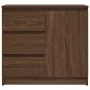 Aparador con cajón roble marrón 71x35x65 cm madera ingeniería de , Aparadores - Ref: Foro24-861577, Precio: 83,27 €, Descuent...