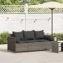 Sofá de jardín de 3 plazas con cojines ratán sintético gris by , Outdoor sofas - Ref: Foro24-4104174, Price: 238,98 €, Discou...