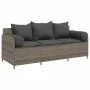 Sofá de jardín de 3 plazas con cojines ratán sintético gris by , Outdoor sofas - Ref: Foro24-4104174, Price: 238,98 €, Discou...