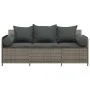 Sofá de jardín de 3 plazas con cojines ratán sintético gris by , Outdoor sofas - Ref: Foro24-4104174, Price: 238,98 €, Discou...