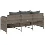 Sofá de jardín de 3 plazas con cojines ratán sintético gris by , Outdoor sofas - Ref: Foro24-4104174, Price: 238,98 €, Discou...