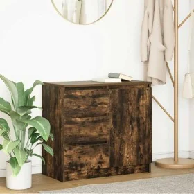 Aparador con cajón roble ahumado 71x35x65 cm madera ingeniería by , Sideboards - Ref: Foro24-861575, Price: 80,91 €, Discount: %