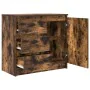 Aparador con cajón roble ahumado 71x35x65 cm madera ingeniería by , Sideboards - Ref: Foro24-861575, Price: 80,91 €, Discount: %