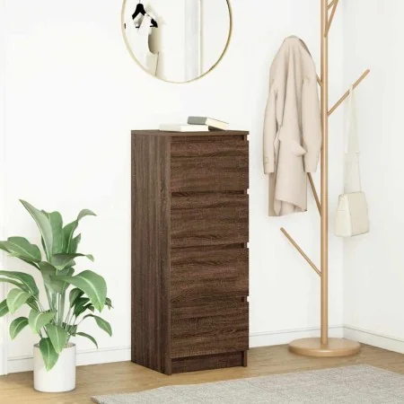 Aparador roble marrón 37,5x35x99 cm madera de ingeniería de , Aparadores - Ref: Foro24-861703, Precio: 79,76 €, Descuento: %
