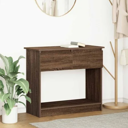 Mesa consola con cajones roble marrón 85,5x38,5x74,5 cm von , Seitentische - Ref: Foro24-861397, Preis: 78,99 €, Rabatt: %