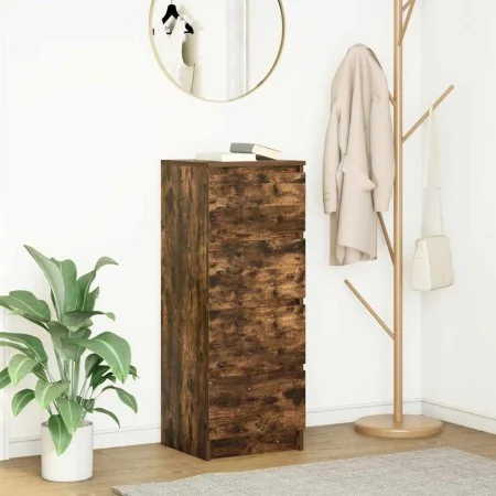 Aparador roble ahumado 37,5x35x99 cm madera de ingeniería von , Sideboards - Ref: Foro24-861701, Preis: 76,40 €, Rabatt: %