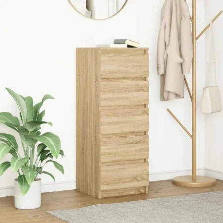 Aparador con cajones roble Sonoma 37,5x35x99 cm von , Sideboards - Ref: Foro24-861762, Preis: 92,90 €, Rabatt: %