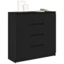 Aparador con cajones roble negro 100,5x35x98,5 cm de , Aparadores - Ref: Foro24-3328454, Precio: 168,59 €, Descuento: %