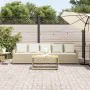 Sofá de jardín de 5 plazas con cojines ratán sintético beige by , Garden sets - Ref: Foro24-4104115, Price: 336,91 €, Discoun...