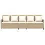 Sofá de jardín de 5 plazas con cojines ratán sintético beige by , Garden sets - Ref: Foro24-4104115, Price: 336,91 €, Discoun...