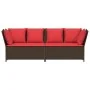 Sofá de jardín con cojines ratán sintético marrón by , Outdoor sofas - Ref: Foro24-4104129, Price: 312,91 €, Discount: %