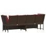Sofá de jardín con cojines ratán sintético marrón by , Outdoor sofas - Ref: Foro24-4104129, Price: 312,91 €, Discount: %