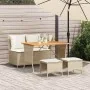 Garden dining set with 4-piece synthetic rattan beige cushions by , Garden sets - Ref: Foro24-4104134, Price: 339,44 €, Disco...