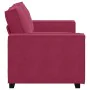 Sofá de 2 plazas de terciopelo rojo tinto 120 cm de , Sofás - Ref: Foro24-4105014, Precio: 204,82 €, Descuento: %