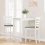 Barhocker mit 2 Stück massiven weißen Gummiholz-Sitzkissen. von , Küchenhocker - Ref: Foro24-4102541, Preis: 123,89 €, Rabatt: %