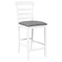 Barhocker mit 2 Stück massiven weißen Gummiholz-Sitzkissen. von , Küchenhocker - Ref: Foro24-4102541, Preis: 123,89 €, Rabatt: %