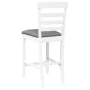Barhocker mit 2 Stück massiven weißen Gummiholz-Sitzkissen. von , Küchenhocker - Ref: Foro24-4102541, Preis: 123,89 €, Rabatt: %