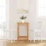 Barhocker 2 Stück Massivholz Weiß Gummi von , Küchenhocker - Ref: Foro24-4102543, Preis: 128,71 €, Rabatt: %