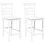 Barhocker 2 Stück Massivholz Weiß Gummi von , Küchenhocker - Ref: Foro24-4102543, Preis: 128,71 €, Rabatt: %