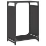Schwarzer Holzträger 44x28x65 cm Kaltgewalzter Stahl von , Brennholztaschen und -halter - Ref: Foro24-864195, Preis: 57,95 €,...