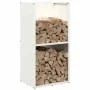 Weißer Holzstapel 40x30x80 cm Kaltgewalzter Stahl von , Brennholztaschen und -halter - Ref: Foro24-864188, Preis: 80,61 €, Ra...