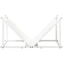 White firewood rack 70x43x34.5 cm Cold rolled steel by , Firewood bags and holders - Ref: Foro24-864174, Price: 58,14 €, Disc...
