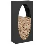 Black firewood rack 50x23x100 cm Cold rolled steel by , Firewood bags and holders - Ref: Foro24-864181, Price: 86,76 €, Disco...
