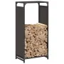 Schwarzer Holzträger 44x28x90 cm Kaltgewalzter Stahl von , Brennholztaschen und -halter - Ref: Foro24-864207, Preis: 58,50 €,...