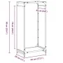 Schwarzer Holzträger 44x28x90 cm Kaltgewalzter Stahl von , Brennholztaschen und -halter - Ref: Foro24-864207, Preis: 58,50 €,...