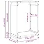 Anthrazit-Holzträger 44x28x65 cm Kaltgewalzter Stahl von , Brennholztaschen und -halter - Ref: Foro24-864197, Preis: 51,84 €,...