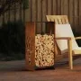 Leñero 40x30x80 cm acero corten de , Bolsas y soportes de leña - Ref: Foro24-864230, Precio: 56,45 €, Descuento: %