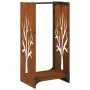 Leñero 40x30x80 cm acero corten de , Bolsas y soportes de leña - Ref: Foro24-864230, Precio: 56,45 €, Descuento: %