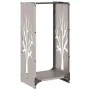 Leñero 40x30x80 cm acero corten de , Bolsas y soportes de leña - Ref: Foro24-864230, Precio: 56,45 €, Descuento: %