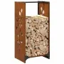 Firewood rack 40x30x80 cm corten steel by , Firewood bags and holders - Ref: Foro24-864224, Price: 54,52 €, Discount: %