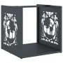 Anthracite firewood holder 40x40x40 cm Cold rolled steel by , Firewood bags and holders - Ref: Foro24-864251, Price: 45,21 €,...
