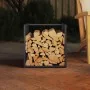 Anthracite firewood holder 40x40x40 cm Cold rolled steel by , Firewood bags and holders - Ref: Foro24-864251, Price: 45,21 €,...