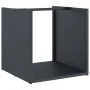 Anthracite firewood holder 40x40x40 cm Cold rolled steel by , Firewood bags and holders - Ref: Foro24-864239, Price: 48,17 €,...