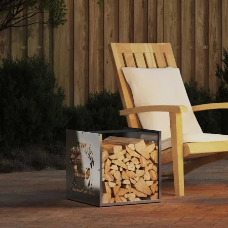 Holzträger 40x40x40 cm Edelstahl von , Brennholztaschen und -halter - Ref: Foro24-864253, Preis: 52,20 €, Rabatt: %