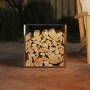 Holzträger 40x40x40 cm Edelstahl von , Brennholztaschen und -halter - Ref: Foro24-864253, Preis: 52,20 €, Rabatt: %